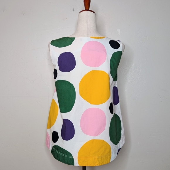 Marimekko x Uniqlo Multicolor Dot Print Cotton Sleeveless Blouse Size XS - Picture 5 of 7